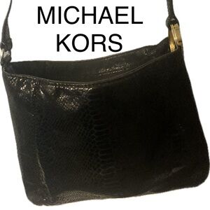 Michael Kors Leather Crossbody Bag Black